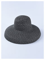 Boho Hat, Beach Hat, Wide Brim Vinatge Hat Leah Black Grey Silver - Wild Rose Boho