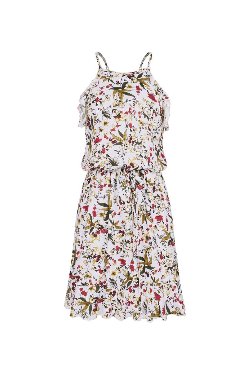 Mini Dress, Boho Dress, Sundress, Wild Lily in White - Wild Rose Boho