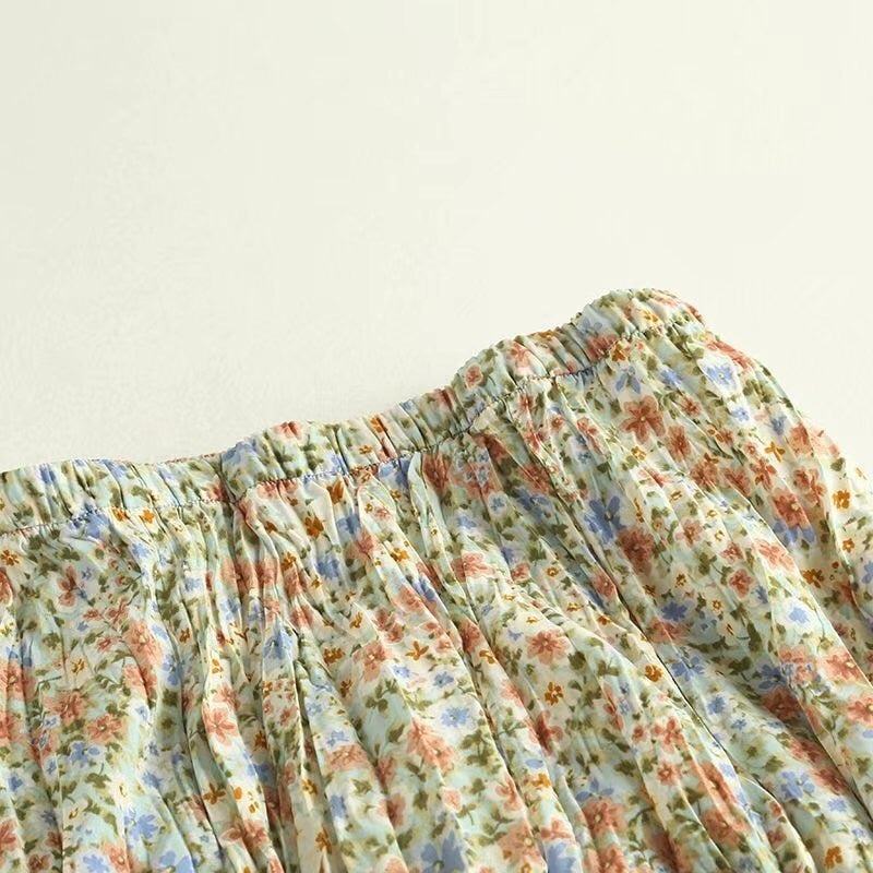 Boho Skirt, Maxi Skirt, Green Garden - Wild Rose Boho