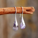 Boho Earrings, Dangle Earrings, Purple Amethyst and Red Jasper - Wild Rose Boho