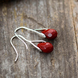 Boho Earrings, Dangle Earrings, Purple Amethyst and Red Jasper - Wild Rose Boho