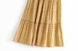 Boho Skirt, Maxi Skirt, Gold Tiger - Wild Rose Boho