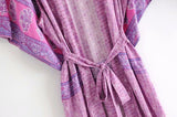 Boho Robe, Kimono Robe, Bohemian in Pink Purple Orchid - Wild Rose Boho
