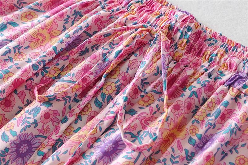 Boho Skirt, Hippie Skirts, Maxi Skirt, Wild Floral in Pink – Wild Rose Boho