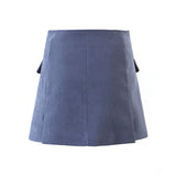 Vintage 2 Piece Set, Matching Crop Blazer and Mini Skirt, Mia Royal Blue - Wild Rose Boho
