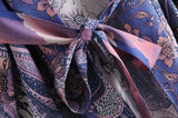 Boho Robe, Kimono Robe, Blue Eclipse Flower - Wild Rose Boho
