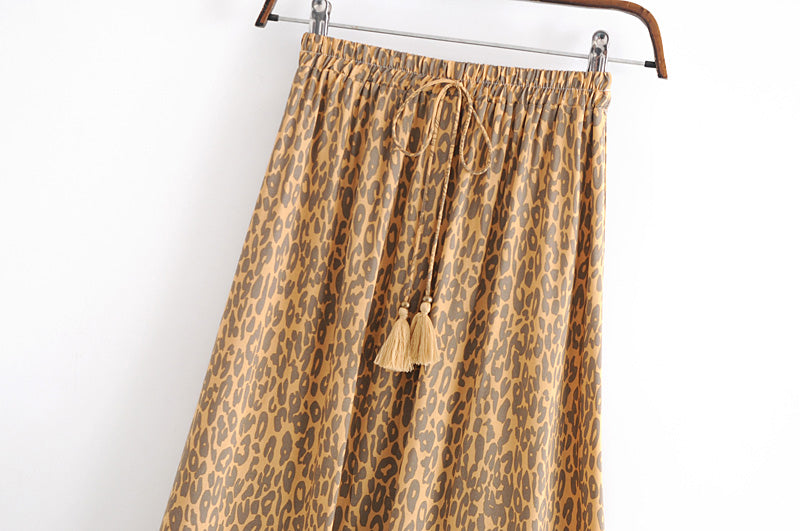 Boho Skirt, Maxi Skirt, Gold Beach Tiger - Wild Rose Boho