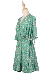 Mini Dress, Boho Dress, Sundress, Jasmine Green - Wild Rose Boho