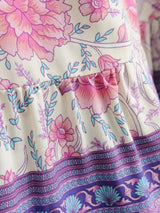Midi Dress, Boho Dress, Sundress, Purple Verbena - Wild Rose Boho