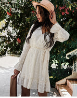 Mini Dress, Boho Dress, Sarai in White - Wild Rose Boho