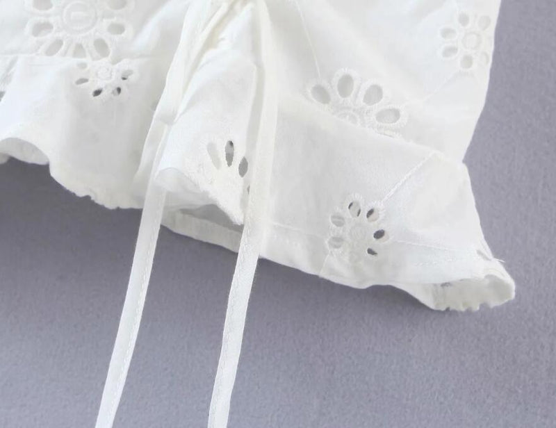 Mini Dress, Boho Dress, Sundress, Embroidered Dress, Vintage White Lace Bella - Wild Rose Boho