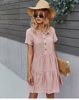 Mini Dress, Boho Dress, Sundress, Amelie in Pink - Wild Rose Boho