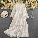 Mini Dress, Boho Vintage Lace Dress, Vivein White, Pink and Beige - Wild Rose Boho