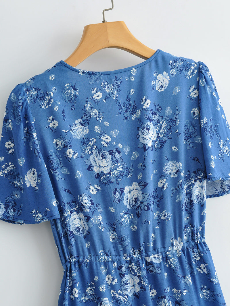 blue boho dress short Cecilia Short Dress