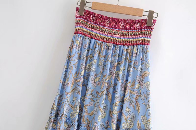 Boho Skirt, Maxi Skirt, Blue Aurelia - Wild Rose Boho