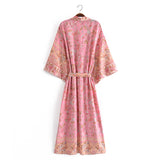 Boho Robe, Kimono Robe, Carina Rose Pink - Wild Rose Boho