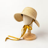 Boho Hat, Kid Hat, Sun Hat, Little Girl Hat, Charlotte Black Ribbon - Wild Rose Boho