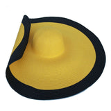 Boho Hat, Sun Hat, Beach Hat, Extra Large Wide Brim, Straw Hat, Beige, White, Black and more 20 colors, (Soft, 26 cm) - Wild Rose Boho