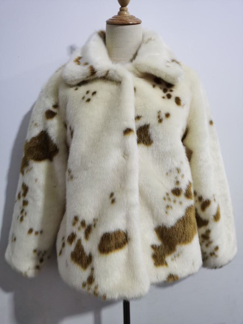 Boho Winter Coat, Fur Coat, Faux Fox Fur, Brown Puppy - Wild Rose Boho