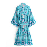 Boho Robe, Kimono Robe,  Beach Cover up, Eulalie Bluebell