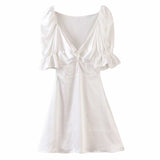 Mini Dress, Boho Dress, Sundress, Embroidered Dress, Vintage White Margo - Wild Rose Boho