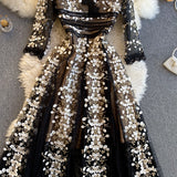 Maxi Dress, Boho Vintage Dress, Embroidered Dress, Gown, Magnolia in Black Midnight - Wild Rose Boho