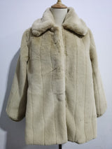 Boho Winter Coat, Fur Coat, Faux Fox Fur, Broen Mink - Wild Rose Boho