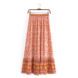 Boho Skirt, Hippie Skirts, Maxi Skirt, Jaydn in Blue and Orange