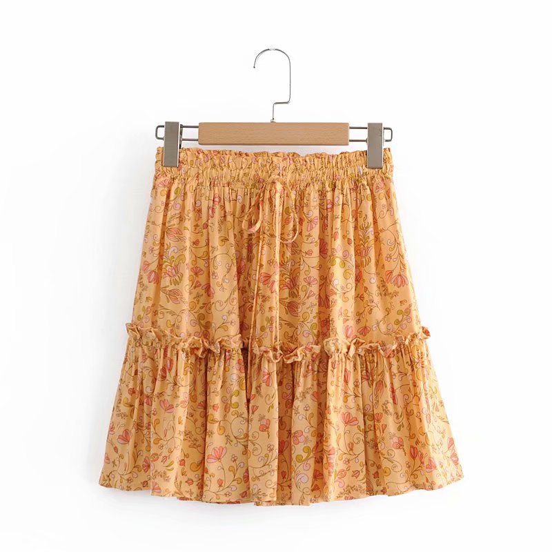 Boho Skirt, Mini Skirt, Orange Nelia - Wild Rose Boho