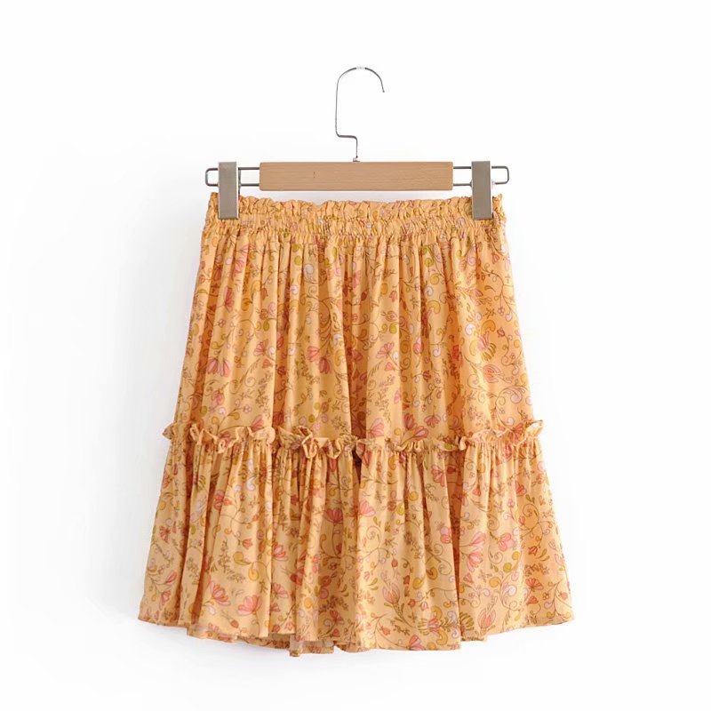 Boho Skirt, Mini Skirt, Orange Nelia - Wild Rose Boho