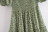 Mini Dress, Boho Dress, Sundress, Sonora in Green - Wild Rose Boho