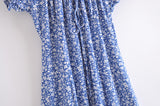 Mini Dress, Boho Dress, Sundress, Sonora in Blue - Wild Rose Boho