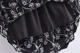 Boho Skirt, Midi Skirt, Mariana in Lace White, Purple and Black - Wild Rose Boho