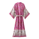 Boho Robe, Kimono Robe, Irma in Pink Berry - Wild Rose Boho