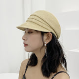 Boho Hat, Wool Sailor Cap, Manon in Black, Beige, and Ivory - Wild Rose Boho