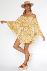 Mini Dress, Boho Dress, Sundress, Oroslavje in Yellow Mustard - Wild Rose Boho