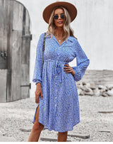 Midi Dress, Boho Dress, Sundress, Layla Blue - Wild Rose Boho