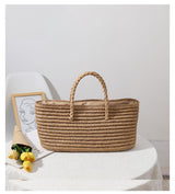 Boho Bag, Woven Straw Basket Bag, Sunday Market
