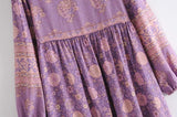 Gown Dress, Boho Maxi Dress, Loose Dress, Purple Anna Wild Rose