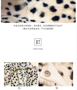 Boho Winter Coat, Fur Coat, Faux Fox Fur, White Black Dalmatian