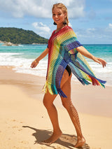 Beach Robe, Cover Up, Rainbow Rope