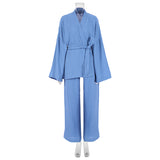 Boho Pajamas, Pajamas Sets for Women, Emily Cotton  in Blue and Navy