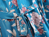 Boho Robe, Kimono Robe,  Beach Cover up, Blue Sea Holly