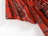 Boho Robe, Kimono Robe,  Beach Cover up, Bleeding Red Heart