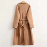 Winter Coat, Wool Coat, Long Wool Coat Women, Robe Coat Reina in Brown