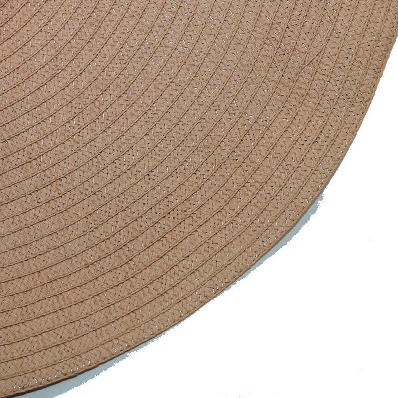 Boho Hat, Sun Beach Hat, Wide Brim Paper Straw Hat 30 cm Brim, Mila in Brown, Beige and Black
