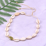 Boho Necklace, White Puka Shell, White Ocean