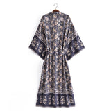Boho Robe, Kimono Robe,  Beach Cover up, Flower Whisper