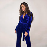 Boho Pajamas, Pajamas Sets for Women, PJ Velvet Pauline in Black, Blue and Green