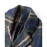 Boho Coat, Vintage Plaid Wool Coat Nellie